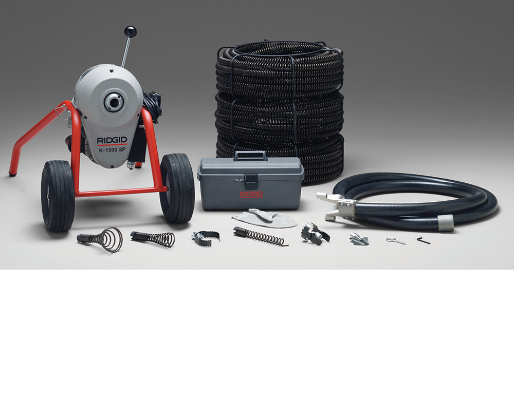 RIDGID K-1500SP máquina de limpieza seccional para diámetros de hasta 250 mm.